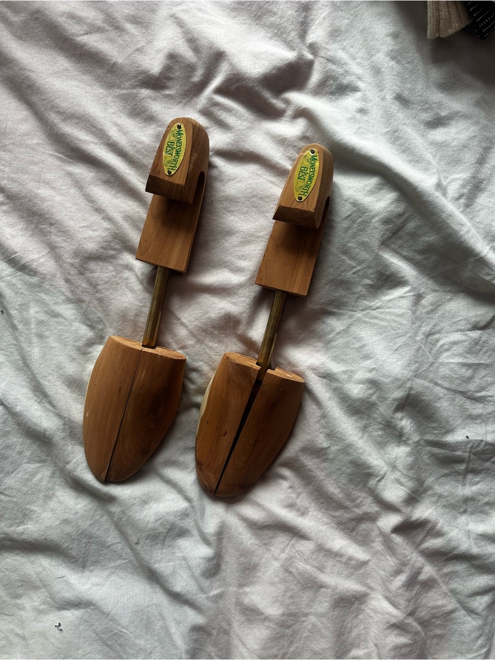 Moneysworth Best Cedar Wood Shoe Trees Adjustable Dress Shoe Shapers Brown